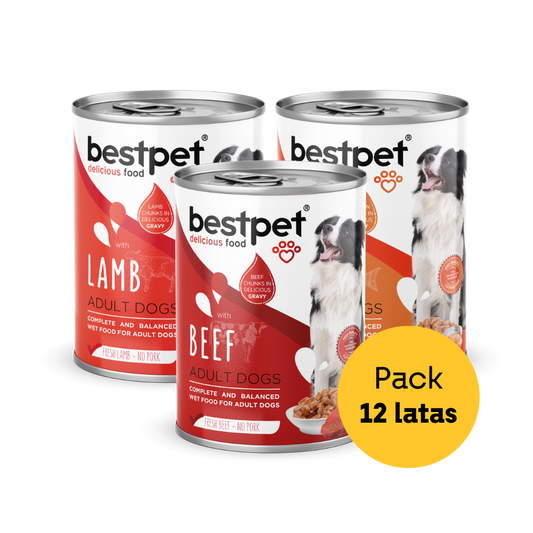 Pack De Latas Premium Bestpet Dog 400gr X 12 Unds